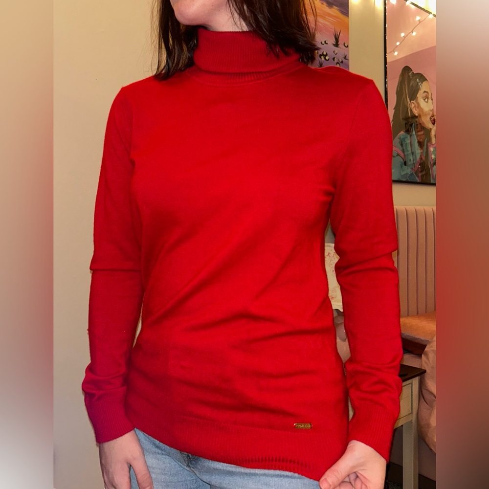 Calvin Klein red turtleneck
